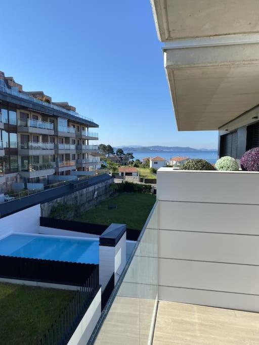 Precioso Apartamento Con Terraza Y Piscina En Portonovo-Sanxenxo Exterior foto